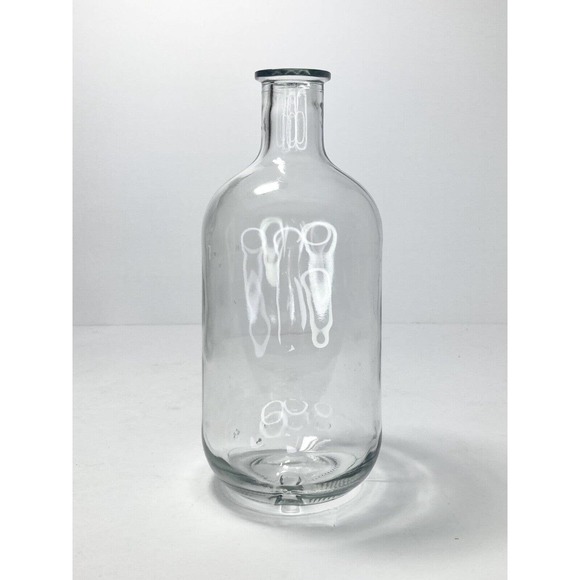 Set of 3 Vintage 1960’s Apothecary Storage Decor Clear Glass Bottles/Jars, 6”-8” - Picture 5 of 6